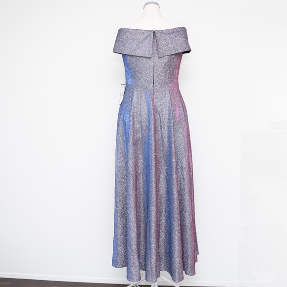 Xscape Evenings - Glitter Off the Shoulder Gown - Picture 3 of 14